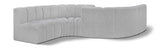 Arc Vegan Leather Modular Sofa - Elegant Design with Deep Channel Tufting for Modern Living Spaces
