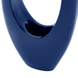 Mandolin Small Floor Vase Sculpture // Glossy Blue