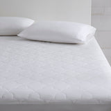 Cotton Percale Quilted Mattress Pad, White