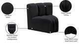 Arc Vegan Leather Curved Corner Chair - Elevate Your Space with Modern Luxury and Timeless Style