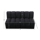 Arc Vegan Leather Modular Sofa - Luxurious Design with Deep Channel Tufting for Chic Interiors