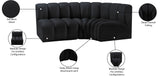 Arc Vegan Leather Modular Sofa - Modern Elegance with Deep Channel Tufting for Versatile Living Spaces