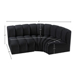 Arc Vegan Leather Modular Sofa - Modern Elegance with Deep Channel Tufting for Versatile Living Spaces