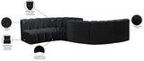 Arc Vegan Leather Modular Sofa - Elegant Design with Deep Channel Tufting for Modern Living Spaces