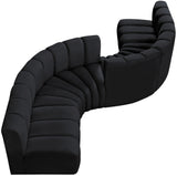 Arc Vegan Leather Modular Sofa - Elegant Design with Deep Channel Tufting for Modern Living Spaces