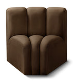 Arc Vegan Leather Curved Corner Chair - Elevate Your Space with Modern Luxury and Timeless Style