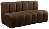 Arc Vegan Leather Modular Sofa - Luxurious Design with Deep Channel Tufting for Chic Interiors