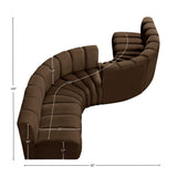 Arc Vegan Leather Modular Sofa - Elegant Design with Deep Channel Tufting for Modern Living Spaces
