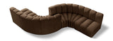 Arc Vegan Leather Modular Sofa - Elegant Design with Deep Channel Tufting for Modern Living Spaces