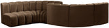 Arc Vegan Leather Modular Sofa - Elegant Design with Deep Channel Tufting for Modern Living Spaces