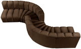 Arc Vegan Leather Modular Sofa - Elegant Design with Deep Channel Tufting for Modern Living Spaces