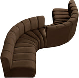 Arc Vegan Leather Modular Sofa - Elegant Design with Deep Channel Tufting for Modern Living Spaces