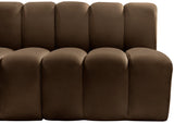 Arc Vegan Leather Modular Sofa - Elegant Design with Deep Channel Tufting for Modern Living Spaces