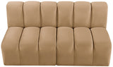 Arc Vegan Leather Modular Sofa - Luxurious Design with Deep Channel Tufting for Chic Interiors