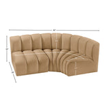 Arc Vegan Leather Modular Sofa - Modern Elegance with Deep Channel Tufting for Versatile Living Spaces