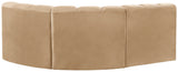 Arc Vegan Leather Modular Sofa - Modern Elegance with Deep Channel Tufting for Versatile Living Spaces