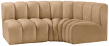 Arc Vegan Leather Modular Sofa - Modern Elegance with Deep Channel Tufting for Versatile Living Spaces