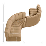 Arc Vegan Leather Modular Sofa - Elegant Design with Deep Channel Tufting for Modern Living Spaces