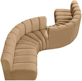 Arc Vegan Leather Modular Sofa - Elegant Design with Deep Channel Tufting for Modern Living Spaces