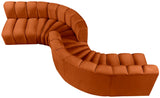 Arc Vegan Leather Modular Sofa - Elegant Design with Deep Channel Tufting for Modern Living Spaces