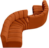Arc Vegan Leather Modular Sofa - Elegant Design with Deep Channel Tufting for Modern Living Spaces