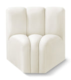 Arc Vegan Leather Curved Corner Chair - Elevate Your Space with Modern Luxury and Timeless Style