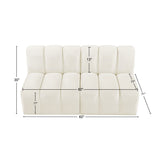 Arc Vegan Leather Modular Sofa - Luxurious Design with Deep Channel Tufting for Chic Interiors