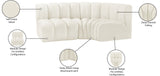 Arc Vegan Leather Modular Sofa - Modern Elegance with Deep Channel Tufting for Versatile Living Spaces