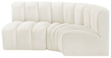 Arc Vegan Leather Modular Sofa - Modern Elegance with Deep Channel Tufting for Versatile Living Spaces