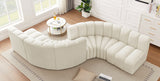 Arc Vegan Leather Modular Sofa - Elegant Design with Deep Channel Tufting for Modern Living Spaces