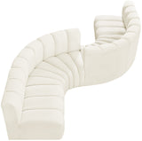 Arc Vegan Leather Modular Sofa - Elegant Design with Deep Channel Tufting for Modern Living Spaces