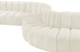 Arc Vegan Leather Modular Sofa - Elegant Design with Deep Channel Tufting for Modern Living Spaces