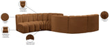 Arc Vegan Leather Modular Sofa - Elegant Design with Deep Channel Tufting for Modern Living Spaces
