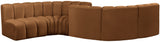 Arc Vegan Leather Modular Sofa - Elegant Design with Deep Channel Tufting for Modern Living Spaces
