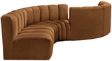 Arc Vegan Leather Modular Sofa - Elegant Design with Deep Channel Tufting for Modern Living Spaces