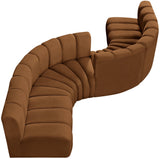 Arc Vegan Leather Modular Sofa - Elegant Design with Deep Channel Tufting for Modern Living Spaces