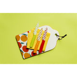 3 Piece Printed Knife Set with Sheaths, Fresh Fruit