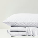 Brushed Cotton Bed Sheets Set, Full/Queen/King Sheet, White