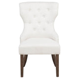 Baney Fabric Upholstered Dining Side Chair Cream and Dark Oak