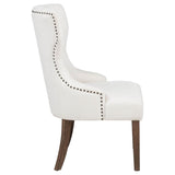 Baney Fabric Upholstered Dining Side Chair Cream and Dark Oak