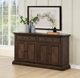 Ridgewell 2-Drawer 4-Door Dining Server – Dark Oak
