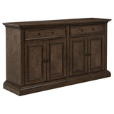 Ridgewell 2-Drawer 4-Door Dining Server – Dark Oak