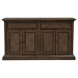 Ridgewell 2-Drawer 4-Door Dining Server – Dark Oak