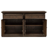 Ridgewell 2-Drawer 4-Door Dining Server – Dark Oak