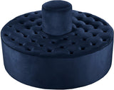 Banquet Contemporary Round Ottoman/Bench - Chic Velvet Accent for Stylish Seating & Relaxation