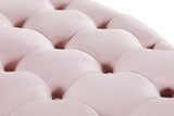 Banquet Contemporary Round Ottoman/Bench - Chic Velvet Accent for Stylish Seating & Relaxation