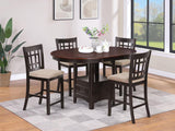 Lavon 5-piece Oval Counter Height Extension Dining Set - Light Chestnut