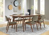 Malone 7-Piece Rectangular Dining Table Set – Dark Walnut