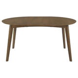 Jedda Oval 60-inch Extension Leaf Dining Table Dark Walnut