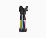 Elevate™ Slim 4-piece Multicolour Utensil Set with Storage Stand